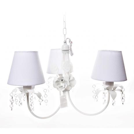 Lustre 3L Primavera Cristais 2 Flores G Branco Quarto Bebê Infantil Menina Menino - Potinho de mel Menor preço em Lustre 3L Primavera Cristais 2 Flores G Branco Quarto Bebê Infantil Menina Menino - Potinho de mel