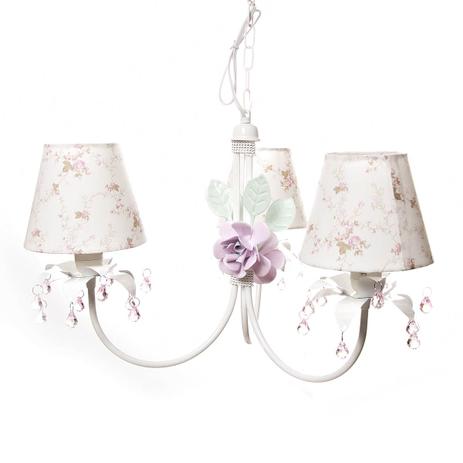 Lustre 3L Primavera Rosa 2 Flores G Quarto Bebê Infantil Menina - Potinho de mel Menor preço em Lustre 3L Primavera Rosa 2 Flores G Quarto Bebê Infantil Menina - Potinho de mel