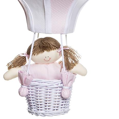 Lustre Balão Grande Rosa Com Boneca Quarto Bebê Infantil Menina - Potinho de mel Menor preço em Lustre Balão Grande Rosa Com Boneca Quarto Bebê Infantil Menina - Potinho de mel