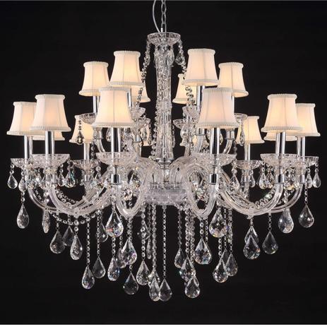 Lustre Candelabro Cristais 18 Braços LU-029/18.110CL Mais Luz Transparente Menor preço em Lustre Candelabro Cristais 18 Braços LU-029/18.110CL Mais Luz Transparente