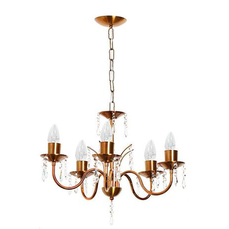 Lustre Candelabro Cristal 6 Braços Helena Caisma Ouro Menor preço em Lustre Candelabro Cristal 6 Braços Helena Caisma Ouro
