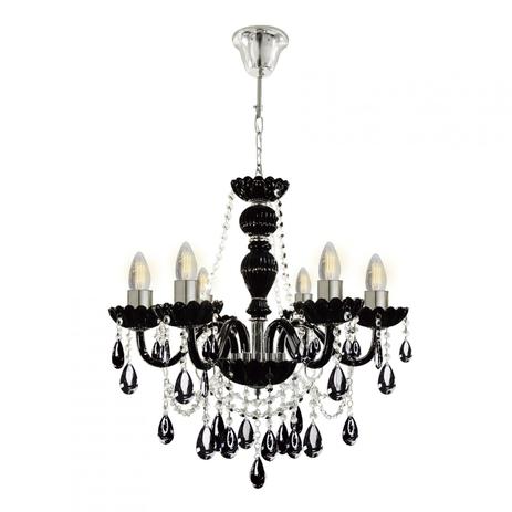 Lustre Candelabro Cristal 6 Braços Nice Startec Preto Menor preço em Lustre Candelabro Cristal 6 Braços Nice Startec Preto