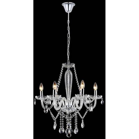Lustre Candelabro De Cristal K9 6 Braços Transparente Biancoluce - Lcgeletro Menor preço em Lustre Candelabro De Cristal K9 6 Braços Transparente Biancoluce - Lcgeletro