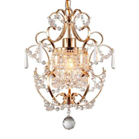 Lustre Candelabro Dourado Pendente Cristal Acrílico LM1890 - eLuminárias - Eluminarias Menor preço em Lustre Candelabro Dourado Pendente Cristal Acrílico LM1890 - eLuminárias - Eluminarias