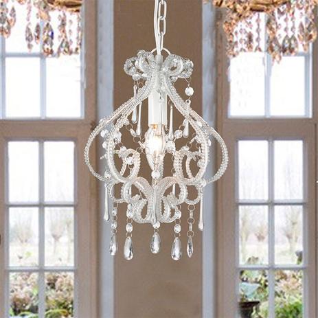 Lustre Candelabro Pendente Cristal Acrílico Branco LM1916 - Eluminarias Menor preço em Lustre Candelabro Pendente Cristal Acrílico Branco LM1916 - Eluminarias