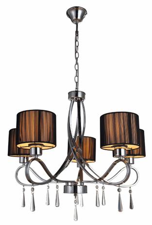 Lustre Candelabro Veneza 5 braços Preto - Bella light Menor preço em Lustre Candelabro Veneza 5 braços Preto - Bella light