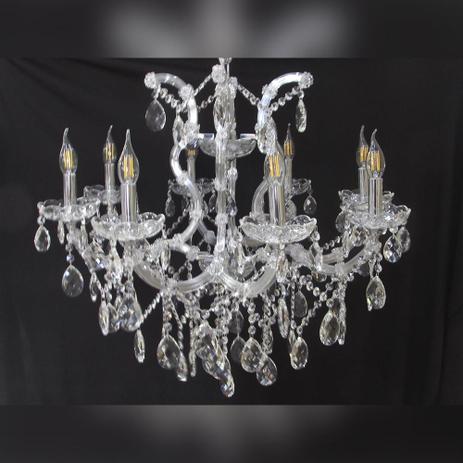 Lustre Clássico 8 Braços Gota de Cristal - Prime home decor Menor preço em Lustre Clássico 8 Braços Gota de Cristal - Prime home decor