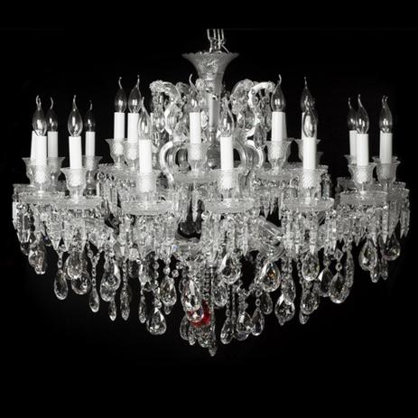 Lustre Clássico Branco Gotas de Cristal 15 Velas - Prime home decor Menor preço em Lustre Clássico Branco Gotas de Cristal 15 Velas - Prime home decor