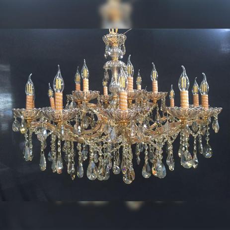 Lustre Clássico em Bronze Gotas de Cristal Lapidado 18 Velas - Prime home decor Menor preço em Lustre Clássico em Bronze Gotas de Cristal Lapidado 18 Velas - Prime home decor
