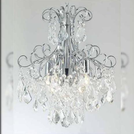 Lustre Clássico em Cristal 4 Lâmpadas 50 cm x 60 cm - Prime home decor Menor preço em Lustre Clássico em Cristal 4 Lâmpadas 50 cm x 60 cm - Prime home decor