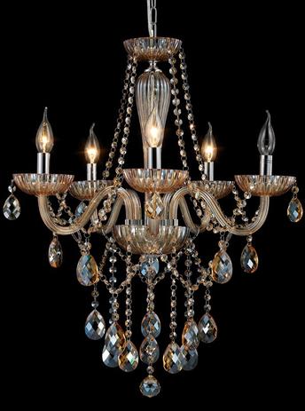 Lustre Cristal K9 Ambar 5 Braços Sala de jantar Quarto Hall - Chandelie é boa?