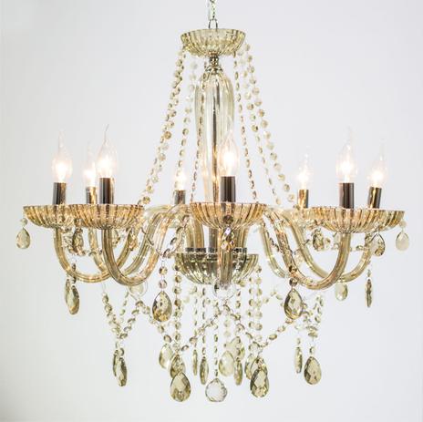 Lustre Cristal K9 Anjou Bella Champanhe 8 Braço Jf018a + lâmpadas completo St756 - Starlumen Menor preço em Lustre Cristal K9 Anjou Bella Champanhe 8 Braço Jf018a + lâmpadas completo St756 - Starlumen