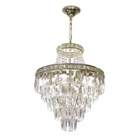 Lustre Cristal para 15 Lâmpadas Halógena G9 Florença Startec Dourado Menor preço em Lustre Cristal para 15 Lâmpadas Halógena G9 Florença Startec Dourado