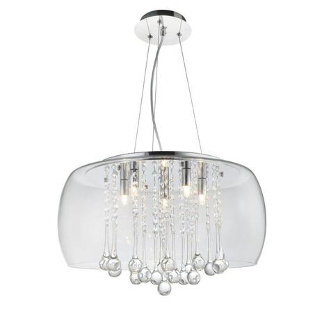 Lustre de Cristal 6 Lâmpadas Berlim II Transparente - Bella Light Menor preço em Lustre de Cristal 6 Lâmpadas Berlim II Transparente - Bella Light