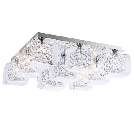 Lustre de cristal Bijou quadrado 9 luzes G9 - Llum bronzearte Menor preço em Lustre de cristal Bijou quadrado 9 luzes G9 - Llum bronzearte