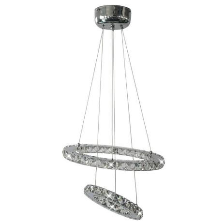Lustre de Cristal LED Redondo Saturno - Bella light Menor preço em Lustre de Cristal LED Redondo Saturno - Bella light