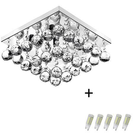 Lustre De Cristal Legitimo Classic Square 30x30 com Lâmpadas 6000K (Branca Fria) - Marryluz é boa?