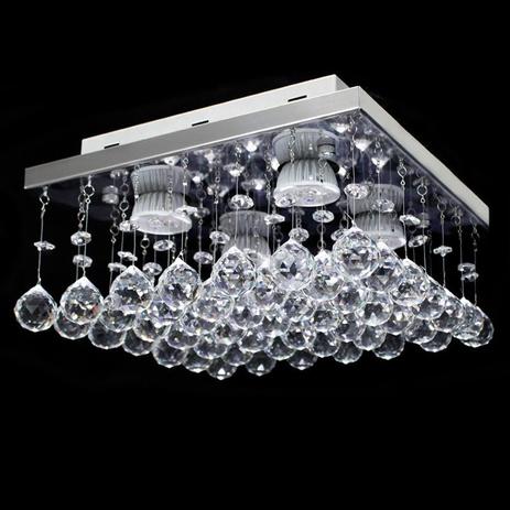 LUSTRE DE CRISTAL ORIGINAL PLAFON QUADRADO 28x28x10CM - JP MIYAGI 28 - Hunter Menor preço em LUSTRE DE CRISTAL ORIGINAL PLAFON QUADRADO 28x28x10CM - JP MIYAGI 28 - Hunter
