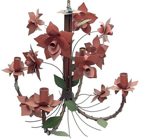 Lustre De Ferro Artesanal Sala Moderna Flores com 04 Bocais - Libertas Rosas Artesanato Menor preço em Lustre De Ferro Artesanal Sala Moderna Flores com 04 Bocais - Libertas Rosas Artesanato