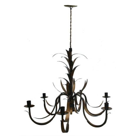 Lustre De Ferro Colonial para Sala Moderna Com Folhas Ouro Antigo - Libertas rosas artesanato Menor preço em Lustre De Ferro Colonial para Sala Moderna Com Folhas Ouro Antigo - Libertas rosas artesanato