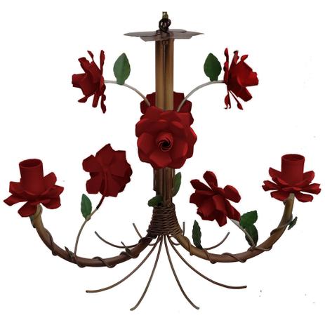 Lustre de Ferro Simples Rustico Corredor de Apartamento com Flores - Libertas Rosas Artesanato Menor preço em Lustre de Ferro Simples Rustico Corredor de Apartamento com Flores - Libertas Rosas Artesanato
