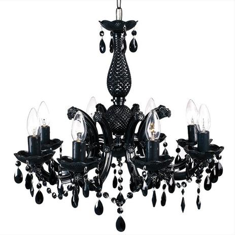 Lustre Duchessa Acrílico e Vidro Bella Preto para 8 Lâmpadas E-14 - KH1068B é boa?