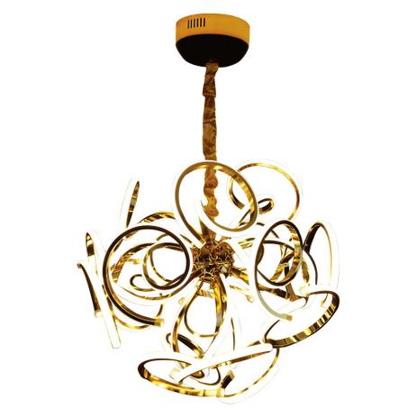 Lustre LED Alumínio Dourado Flor Pendente Dimmer 8LP-22 Luz 270w 500mm - Controle Remoto - Guardian Menor preço em Lustre LED Alumínio Dourado Flor Pendente Dimmer 8LP-22 Luz 270w 500mm - Controle Remoto - Guardian