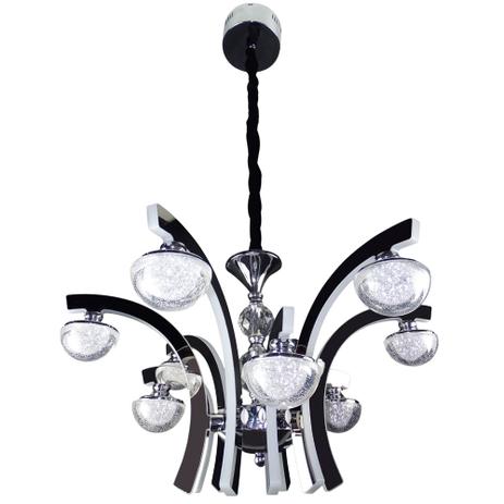 Lustre LED Cristal K9 Candelabro Pendente 8LP-8 Prata Luz 3100k a 6800k - Controle Remoto - Guardian Menor preço em Lustre LED Cristal K9 Candelabro Pendente 8LP-8 Prata Luz 3100k a 6800k - Controle Remoto - Guardian