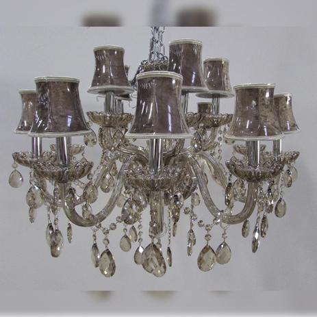 Lustre Lilás Clássico 15 Cúpulas Gotas de Cristal Lapidado - Prime home decor Menor preço em Lustre Lilás Clássico 15 Cúpulas Gotas de Cristal Lapidado - Prime home decor
