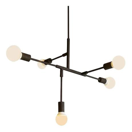 Lustre Luminaria Pendente Sputnik Gun 5 Bocais E27 Preto - Lumia Shop Menor preço em Lustre Luminaria Pendente Sputnik Gun 5 Bocais E27 Preto - Lumia Shop