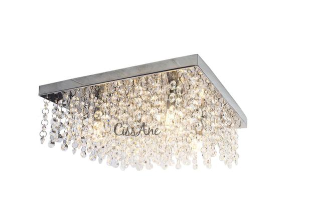 Lustre Moderno Para Sala Quarto De Cristal Teto Pvc Laje Gesso Cissane Personaliza Lustre Magazine Luiza