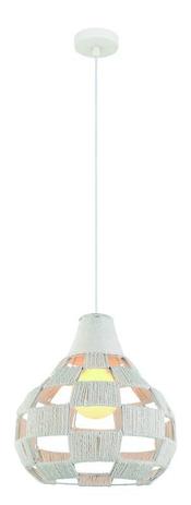 Lustre pendente adely alumínio e tecido branco 30 cm tulipa Menor preço em Lustre pendente adely alumínio e tecido branco 30 cm tulipa