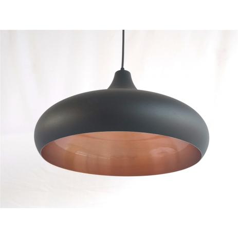 Lustre Pendente Aladim Preto/Cobre 1 Lampada E27(Aluminio) - Ema lustres Menor preço em Lustre Pendente Aladim Preto/Cobre 1 Lampada E27(Aluminio) - Ema lustres