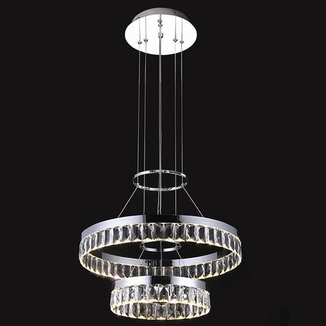 Lustre Pendente Aliança Cristal Led 3000k 35w Ø30 x Ø50cm - DCD003003 - Dinamica Menor preço em Lustre Pendente Aliança Cristal Led 3000k 35w Ø30 x Ø50cm - DCD003003 - Dinamica