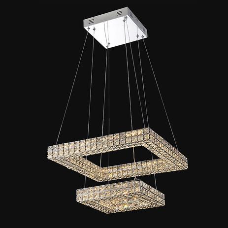 Lustre Pendente Aliança Cristal LED 3000k 46W Bilvol 30 x 50cm - DCD00307 - Dinamica Menor preço em Lustre Pendente Aliança Cristal LED 3000k 46W Bilvol 30 x 50cm - DCD00307 - Dinamica