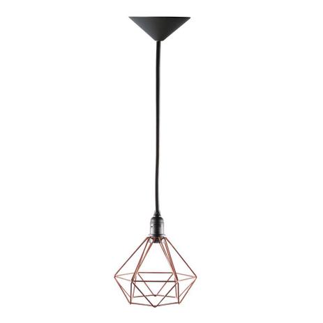 Lustre Pendente Aramado Diamante Cobre - Design Estilo Industrial - PLUGADOR é boa?