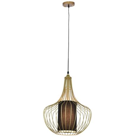 Lustre Pendente Aramado Dourado 38cm - Lustres online Menor preço em Lustre Pendente Aramado Dourado 38cm - Lustres online
