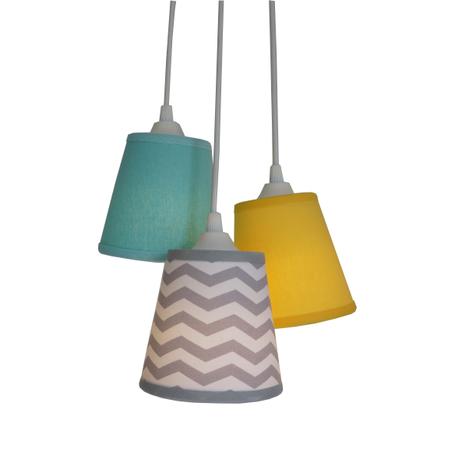 Lustre Pendente Bebê Cacho Mix Chevron Crie Casa Amarelo e Verde Água Menor preço em Lustre Pendente Bebê Cacho Mix Chevron Crie Casa Amarelo e Verde Água