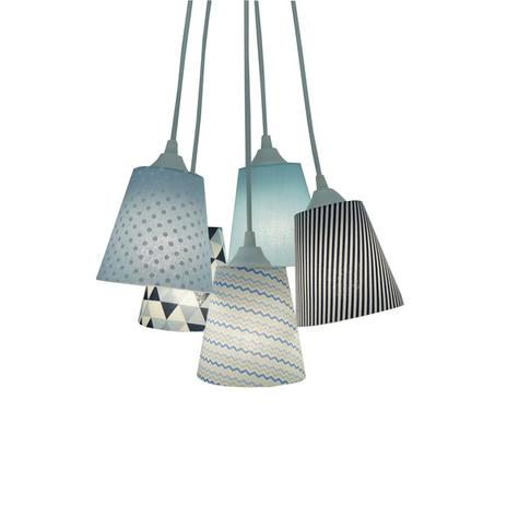Lustre Pendente Bebê Tons de Azul - Crie casa é boa?