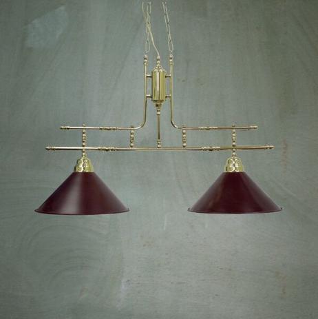 Lustre pendente Bilhar para 2 Cúpulas Golden Art Menor preço em Lustre pendente Bilhar para 2 Cúpulas Golden Art