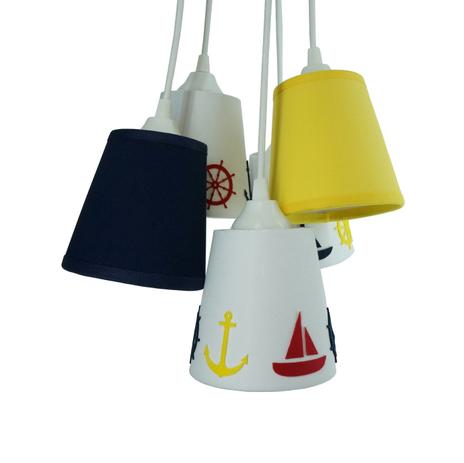 Lustre Pendente Cacho 5 Cúpulas Navy Crie Casa Marinheiro Menor preço em Lustre Pendente Cacho 5 Cúpulas Navy Crie Casa Marinheiro