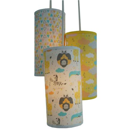 Lustre Pendente Cacho Triplo Zoo Crie Casa Colorido Menor preço em Lustre Pendente Cacho Triplo Zoo Crie Casa Colorido