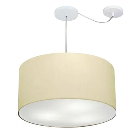 Lustre Pendente Cilindrico Com Desvio Md-4253 Cupula Tecido 55x30cm Algodao Cru - Vivare iluminação é boa?