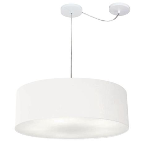 Lustre Pendente Cilindrico Com Desvio Md-4262 Cupula Tecido 55x15cm Branco - Vivare iluminação é ruim? Lustre Pendente Cilindrico Com Desvio Md-4262 Cupula Tecido 55x15cm Branco - Vivare iluminação é boa?