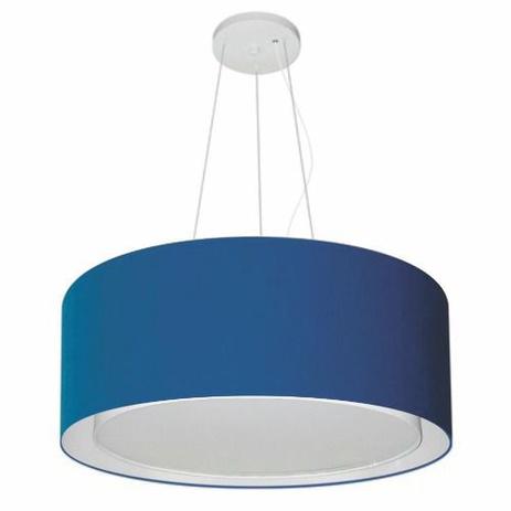Lustre Pendente Cilindrico Duplo Md-4124 Cupula Tecido 50x25cm Azul Marinho - Vivare iluminação Menor preço em Lustre Pendente Cilindrico Duplo Md-4124 Cupula Tecido 50x25cm Azul Marinho - Vivare iluminação