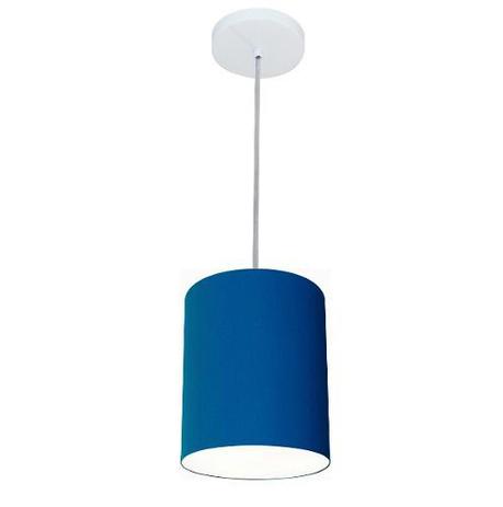 Lustre Pendente Cilindrico Md-4012 Cupula Tecido 18x25cm Azul Marinho - Vivare iluminação é boa?