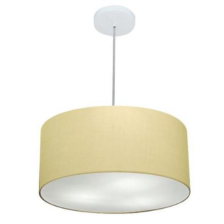 Lustre Pendente Cilindrico Md-4049 Cupula Tecido 50x21cm Algodao Cru - Vivare iluminação é boa?
