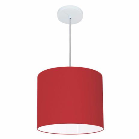 Lustre Pendente Cilindrico MD-4054 Cupula Tecido 30x21cm Bordo - Vivare iluminação é boa?