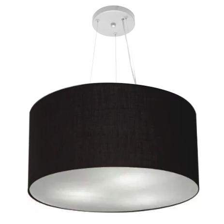 Lustre Pendente Cilindrico Md-4192 Cupula Tecido 55x30cm Preto - Vivare iluminação é boa?