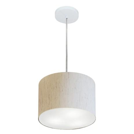 Lustre Pendente Cilindrico MD-4209 Cupula Tecido 25x25cm Linho Bege - Vivare iluminação é boa?